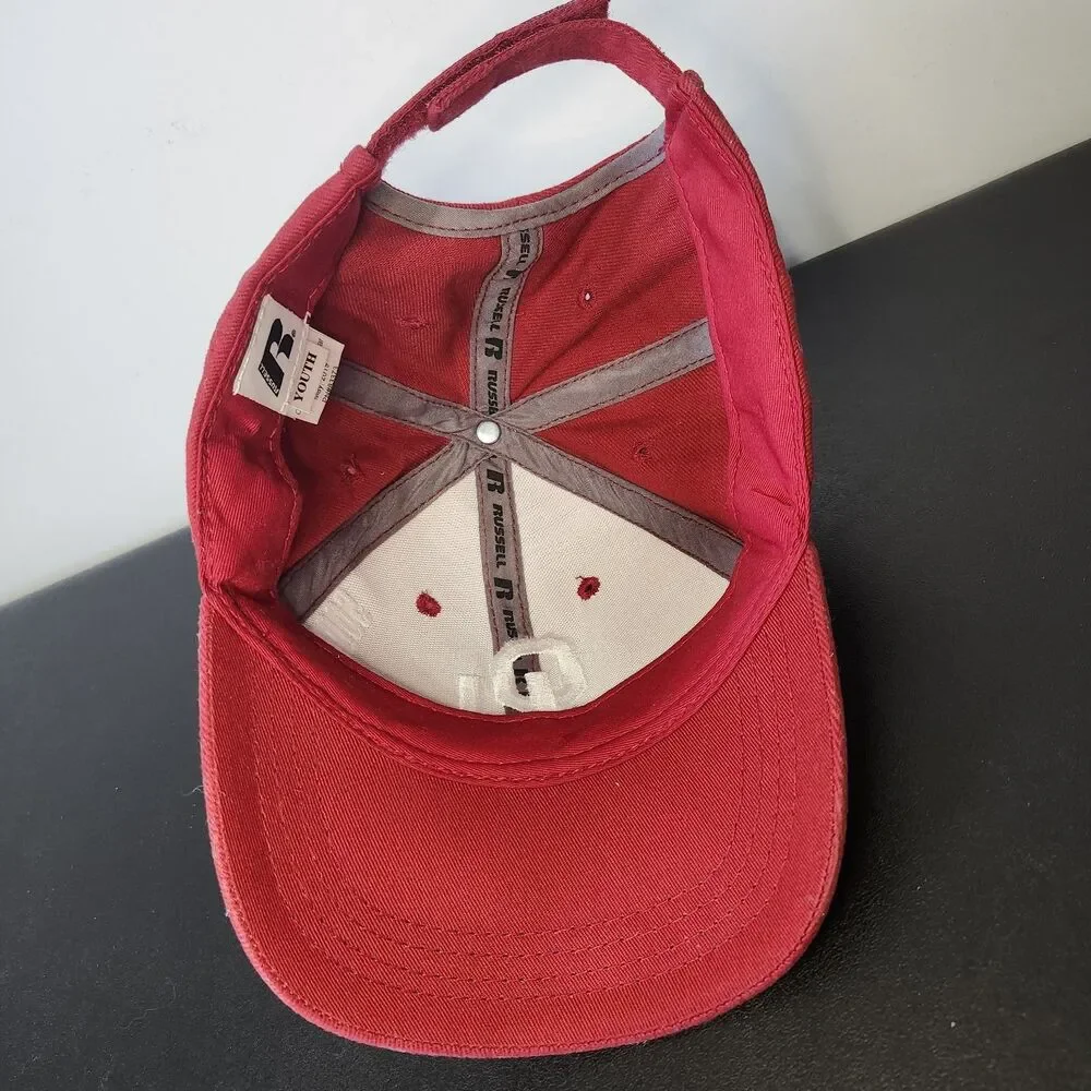 Oklahoma Sooners Youth Hat Cap Russell Athletic OU Crimson Red White Adjustable